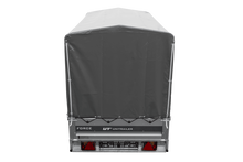 Laden Sie das Bild in den Galerie-Viewer, Anhänger 264×125 UNITRAILER FORCE 264 KIPP ungebremst mit H-1100 Rahmen und grauer Plane-Neu