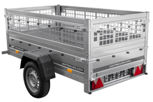 Laden Sie das Bild in den Galerie-Viewer, Anhänger Führerschein B Garden Trailer 200 KIPP 200×106 cm 750 kg mit Laubgitteraufsatz-Neu