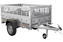 Laden Sie das Bild in den Galerie-Viewer, Anhänger Führerschein B Garden Trailer 200 KIPP 200×106 cm 750 kg mit Laubgitteraufsatz-Neu