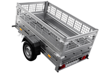 Laden Sie das Bild in den Galerie-Viewer, Anhänger Führerschein B Garden Trailer 200 KIPP 200×106 cm 750 kg mit Laubgitteraufsatz-Neu