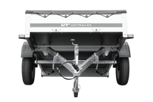 Laden Sie das Bild in den Galerie-Viewer, Autotransportanhänger 200×125 UNITRAILER GARDEN 201 KIPP mit H-0-Rahmen und grauer Plane-Neu