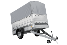 Autotransportanhänger 230×125 UNITRAILER FORCE 230 KIPP mit BIS-Seitenwänden, H-800-Rahmen und grauer Plane-Neu