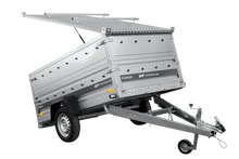 Laden Sie das Bild in den Galerie-Viewer, Autotransportanhänger 230×125 UNITRAILER FORCE 230 KIPP mit BIS-Seitenwänden und Aluminiumabdeckung-Neu