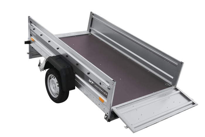 Autotransportanhänger 230×125 UNITRAILER FORCE 230 KIPP mit BIS-Seitenwänden und Aluminiumabdeckung-Neu