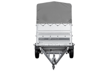 Laden Sie das Bild in den Galerie-Viewer, Autotransportanhänger 264×125 UNITRAILER FORCE 264 KIPP mit BIS-Seitenwänden, H-800-Rahmen und grauer Plane-Neu