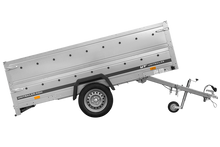 Laden Sie das Bild in den Galerie-Viewer, B Führerschein Anhänger GARDEN TRAILER 264 KIPP mit Bordwandaufsatz und Stützrad-Neu