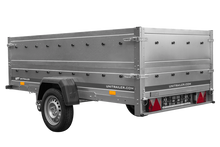 Laden Sie das Bild in den Galerie-Viewer, B Führerschein Anhänger GARDEN TRAILER 264 KIPP mit Bordwandaufsatz und Stützrad-Neu