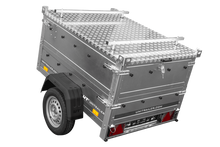 Laden Sie das Bild in den Galerie-Viewer, Einachsanhänger 150×106 UNITRAILER GARDEN 150 KIPP mit BIS-Seitenwänden und Aluminiumabdeckung-Neu