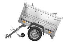 Laden Sie das Bild in den Galerie-Viewer, Einachsanhänger 150×106 UNITRAILER GARDEN 150 KIPP mit BIS-Seitenwänden und Aluminiumabdeckung-Neu