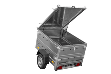 Laden Sie das Bild in den Galerie-Viewer, Einachsanhänger 150×106 UNITRAILER GARDEN 150 KIPP mit BIS-Seitenwänden und Aluminiumabdeckung-Neu