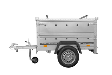 Laden Sie das Bild in den Galerie-Viewer, Einachsanhänger 150×106 UNITRAILER GARDEN 150 KIPP mit BIS-Seitenwänden und Aluminiumabdeckung-Neu