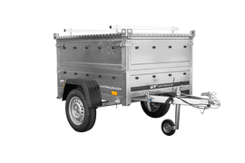 Einachsanhänger 150×106 UNITRAILER GARDEN 150 KIPP mit BIS-Seitenwänden und Aluminiumabdeckung-Neu