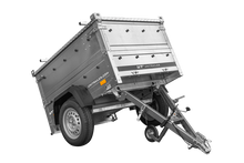 Laden Sie das Bild in den Galerie-Viewer, Einachsanhänger 150×106 UNITRAILER GARDEN 150 KIPP mit BIS-Seitenwänden und Aluminiumabdeckung-Neu