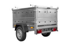 Laden Sie das Bild in den Galerie-Viewer, Einachsanhänger 150×106 UNITRAILER GARDEN 150 KIPP mit BIS-Seitenwänden und Aluminiumabdeckung-Neu