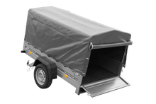Laden Sie das Bild in den Galerie-Viewer, Einachsanhänger 200×125 UNITRAILER GARDEN 201 KIPP mit H-800 Rahmen und grauer Plane-Neu