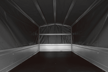 Laden Sie das Bild in den Galerie-Viewer, Einachsanhänger 200×125 UNITRAILER GARDEN 201 KIPP mit H-800 Rahmen und grauer Plane-Neu