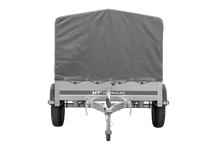 Laden Sie das Bild in den Galerie-Viewer, Einachsanhänger 200×125 UNITRAILER GARDEN 201 KIPP mit H-800 Rahmen und grauer Plane-Neu