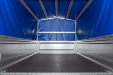 Laden Sie das Bild in den Galerie-Viewer, Einachsanhänger 230×125 UNITRAILER FORCE 230 KIPP mit H-800 Spriegel und blauer Plane-Neu