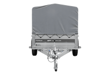 Laden Sie das Bild in den Galerie-Viewer, Einachsanhänger 230×125 UNITRAILER FORCE 230 KIPP mit H-800 Spriegel und grauer Hochplane-Neu
