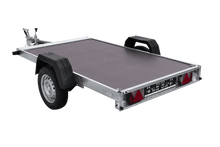 Laden Sie das Bild in den Galerie-Viewer, Einachsanhänger 230×125 UNITRAILER FORCE 230 KIPP mit H-800 Spriegel und grauer Hochplane-Neu
