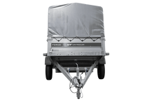 Laden Sie das Bild in den Galerie-Viewer, Einachsanhänger 230×125 UNITRAILER FORCE 230 KIPP mit H-800 Spriegel und grauer Hochplane-Neu