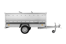 Laden Sie das Bild in den Galerie-Viewer, Einachsanhänger 264×125 UNITRAILER FORCE 264 KIPP mit BIS-Seitenwänden und Aluminiumabdeckung-Neu