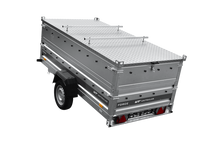 Laden Sie das Bild in den Galerie-Viewer, Einachsanhänger 264×125 UNITRAILER FORCE 264 KIPP mit BIS-Seitenwänden und Aluminiumabdeckung-Neu
