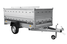 Laden Sie das Bild in den Galerie-Viewer, Einachsanhänger 264×125 UNITRAILER FORCE 264 KIPP mit BIS-Seitenwänden und Aluminiumabdeckung-Neu