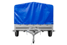 Laden Sie das Bild in den Galerie-Viewer, Einachsanhänger 264×150 UNITRAILER GARDEN 265 KIPP mit H-800 Rahmen und blauer Plane-Neu