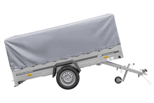 Laden Sie das Bild in den Galerie-Viewer, Einachsanhänger 264×150 UNITRAILER GARDEN 265 KIPP mit H-800 Rahmen und grauer Plane-Neu
