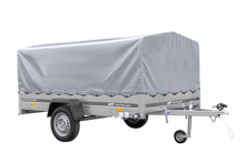 Laden Sie das Bild in den Galerie-Viewer, Einachsanhänger 264×150 UNITRAILER GARDEN 265 KIPP mit H-800 Rahmen und grauer Plane-Neu
