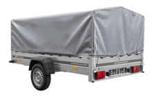 Laden Sie das Bild in den Galerie-Viewer, Einachsanhänger 264×150 UNITRAILER GARDEN 265 KIPP mit H-800 Rahmen und grauer Plane-Neu