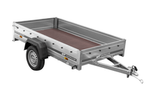 Laden Sie das Bild in den Galerie-Viewer, PKW-Anhänger 230×125 UNITRAILER GARDEN 230 FD mit BIS-Seiten, H-800-Gestell und grauer Plane-Neu