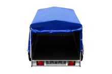 Laden Sie das Bild in den Galerie-Viewer, Einachsanhänger auf Blattfedern 200×125 UNITRAILER GARDEN 201/R KIPP mit H-800-Rahmen und blauer Plane-Neu