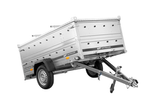 Laden Sie das Bild in den Galerie-Viewer, Einachsiger Anhänger 230×125 UNITRAILER GARDEN 230 KIPP mit Bordwandaufsatz und Aludeckel-Neu