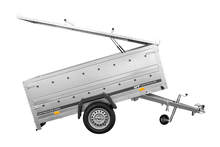 Laden Sie das Bild in den Galerie-Viewer, Einachsiger Anhänger 230×125 UNITRAILER GARDEN 230 KIPP mit Bordwandaufsatz und Aludeckel-Neu