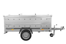 Laden Sie das Bild in den Galerie-Viewer, Einachsiger Anhänger 230×125 UNITRAILER GARDEN 230 KIPP mit Bordwandaufsatz und Aludeckel-Neu