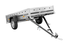 Laden Sie das Bild in den Galerie-Viewer, GARDEN TRAILER 264 KIPP mit Gitteraufsatz, Flachplane und Stützrad-Neu