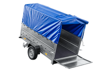 Laden Sie das Bild in den Galerie-Viewer, Führerschein B Anhänger GARDEN TRAILER 230 KIPP mit Stützrad, zusätzlichen Bordwänden, Hochplane und Hochspriegel H800-Neu
