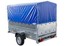 Laden Sie das Bild in den Galerie-Viewer, Führerschein B Anhänger GARDEN TRAILER 230 KIPP mit Stützrad, zusätzlichen Bordwänden, Hochplane und Hochspriegel H800-Neu