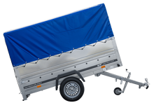 Laden Sie das Bild in den Galerie-Viewer, Führerschein B Anhänger GARDEN TRAILER 230 KIPP mit Stützrad, zusätzlichen Bordwänden, Hochplane und Hochspriegel H800-Neu
