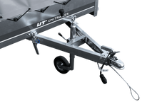 Laden Sie das Bild in den Galerie-Viewer, GARDEN TRAILER 264 KIPP MIT STÜTZRAD, H1100-HOCHSPRIEGEL UND GRAUER PLANE-Neu