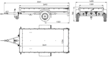 Laden Sie das Bild in den Galerie-Viewer, GARDEN TRAILER 264 KIPP MIT STÜTZRAD, H1100-HOCHSPRIEGEL UND GRAUER PLANE-Neu