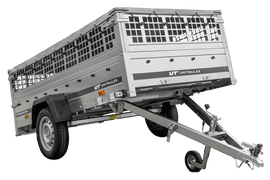 GARDEN TRAILER 264 KIPP mit Gitteraufsatz, Flachplane und Stützrad-Neu