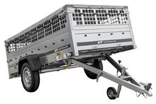 Laden Sie das Bild in den Galerie-Viewer, GARDEN TRAILER 264 KIPP mit Gitteraufsatz, Flachplane und Stützrad-Neu