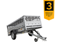 Laden Sie das Bild in den Galerie-Viewer, GARDEN TRAILER 264 KIPP mit Gitteraufsatz, Flachplane und Stützrad-Neu