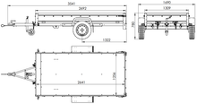 Laden Sie das Bild in den Galerie-Viewer, Großer Anhänger 750 kg GARDEN TRAILER 264 KIPP mit Bordwandaufsatz [zusätzliche 40 cm], Stützrad und blauer Flachplane-Neu