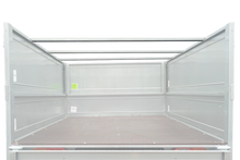 Laden Sie das Bild in den Galerie-Viewer, GARDEN TRAILER 264/2 KIPP MIT STÜTZRAD, GRAUE FLACHPLANE UND PLANENTRÄGER-Neu