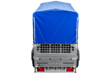 Laden Sie das Bild in den Galerie-Viewer, Kipp Anhänger Garden Trailer 200 KIPP mit Laubgitteraufsatz, Hochplane, Hochspriegel und Stützrad-Neu