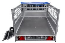 Laden Sie das Bild in den Galerie-Viewer, Kompakter Anhänger Garden Trailer 150 KIPP 150×106 cm 750 kg mit Laubgitteraufsatz-Neu
